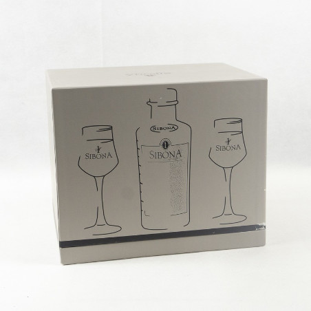 SIBONA BOX VASSOIO 1 GRAPPA RISERVA BOTTI DA RUM + 1 GRAPPA RISERVA BOTTI DA MADEIRA + 4 BICCHIERI