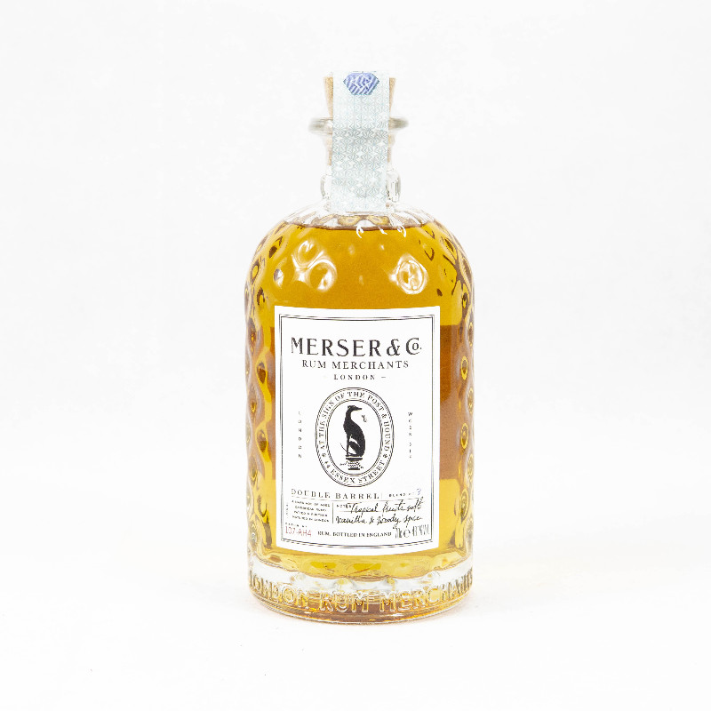 MERSER & CO. RUM MERCHANTS DOUBLE BARREL RUM MERSER & CO. RUM MERCHANTS DOUBLE BARREL RUM