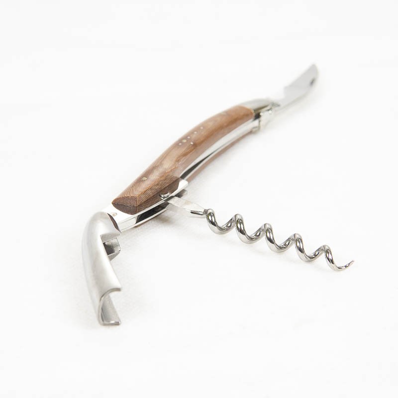 Cavatappi Laguiole Con Base Legno - A Leva Per Apertura Bottiglie Senza Sforzo