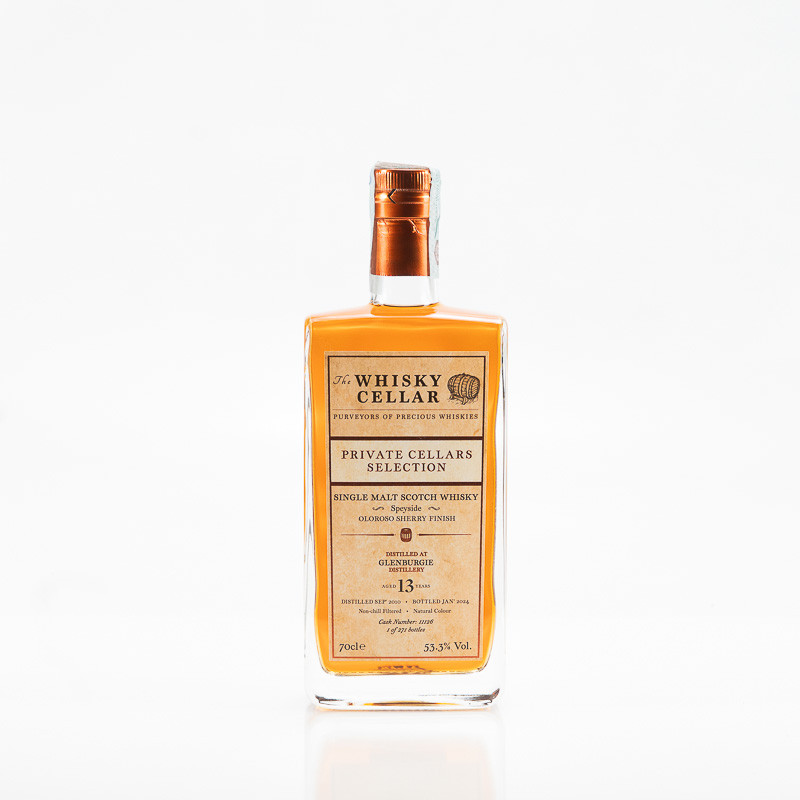 THE WHISKY CELLAR PRIVATE CELLARS SELECTION GLENBURGIE 2010 13YO THE WHISKY CELLAR PRIVATE CELLARS SELECTION GLENBURGIE 2010 13YO