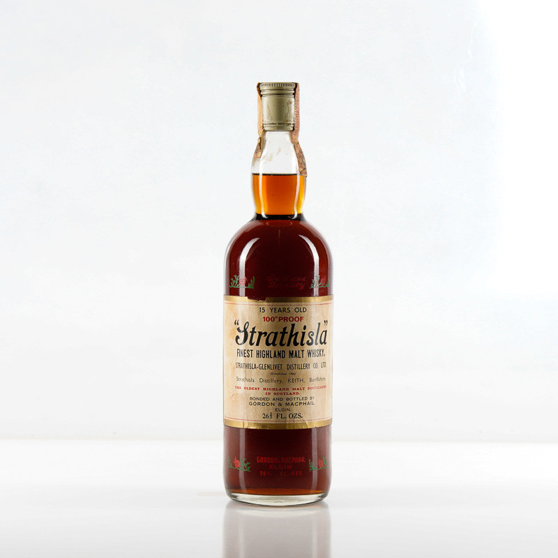 GORDON & MACPHAIL STRATHISLA 15YO 100° PROOF - BOTTIGLIA FIORATA DE LUXE QUALITY - VINTAGE 0,75L