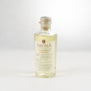 GALLERIA SIBONA 1 GRAPPA MOSCATO 0,50L + 2 BICCHIERI