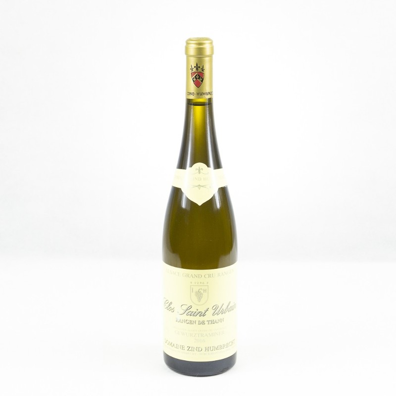 ZIND-HUMBRECHT GEWÜRZTRAMINER CLOS SAINT URBAIN RANGEN DE THANN GRAND CRU 2016 IND. 1 ZIND-HUMBRECHT GEWÜRZTRAMINER CLOS SAINT URBAIN RANGEN DE THANN GRAND CRU 2016 IND. 1